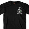 Hot Leathers Top Hat Cross Bones Short Sleeve Skull T-Shirt Double Sided Mens Short Sleeve - Tophatter Daily Deals