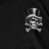 Hot Leathers Top Hat Cross Bones Short Sleeve Skull T-Shirt Double Sided Mens Short Sleeve - Tophatter Daily Deals