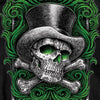 Hot Leathers Top Hat Cross Bones Short Sleeve Skull T-Shirt Double Sided Mens Short Sleeve - Tophatter Daily Deals