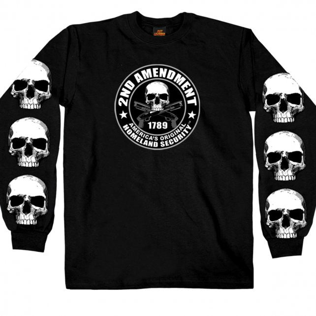Hot Leathers 2nd Amendment Long Sleeve Double Sided T-Shirt Mens Long Sleeve - Tophatter Daily Deals