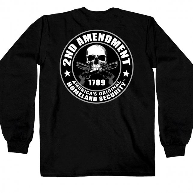 Hot Leathers 2nd Amendment Long Sleeve Double Sided T-Shirt Mens Long Sleeve - Tophatter Daily Deals