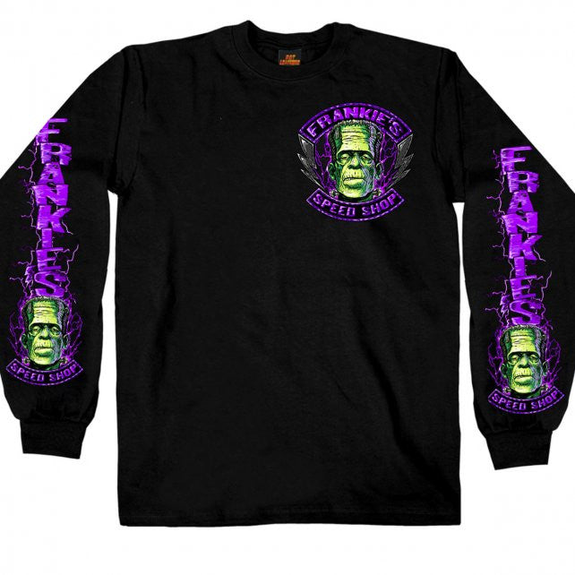 Hot Leathers Frankie's Speed Shop Long Sleeve Double Sided T-Shirt Mens Long Sleeve - Tophatter Daily Deals