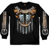 Hot Leathers Crossed Pistols Long Sleeve Shirt 2nd Amend. Support Crew Mens Long Sleeve - Tophatter Daily Deals