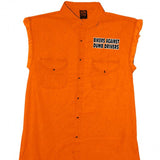 Hot Leathers Can You See Me Now Sleeveless Denim Biker Safety Shirt Sleeveless Denim - Tophatter Daily Deals