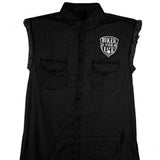 Hot Leathers Bold Eagle Sleeveless Denim Button Up Biker Shirt LIMITED Sleeveless Denim - Tophatter Daily Deals