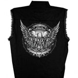 Hot Leathers Bold Eagle Sleeveless Denim Button Up Biker Shirt LIMITED Sleeveless Denim - Tophatter Daily Deals
