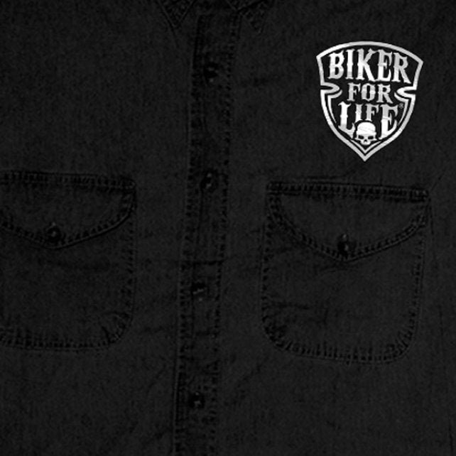 Hot Leathers Bold Eagle Sleeveless Denim Button Up Biker Shirt LIMITED Sleeveless Denim - Tophatter Daily Deals