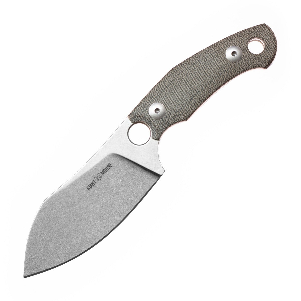 GiantMouse Knives GMF1-XL - Fixed Blade - N690 Steel - Micarta Handle Fixed Blade - Tophatter Daily Deals