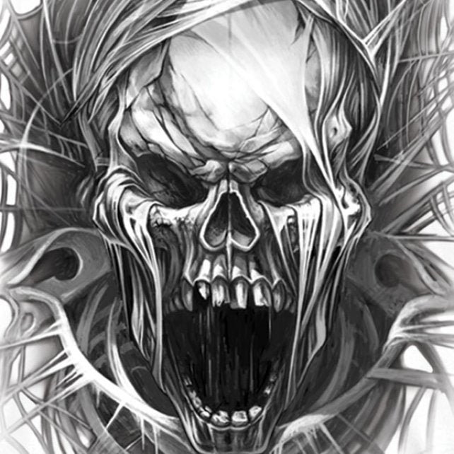 Hot Leathers Screaming Skull Men’s T-Shirt Custom Slash2Gash Mens Short Sleeve - Tophatter Daily Deals