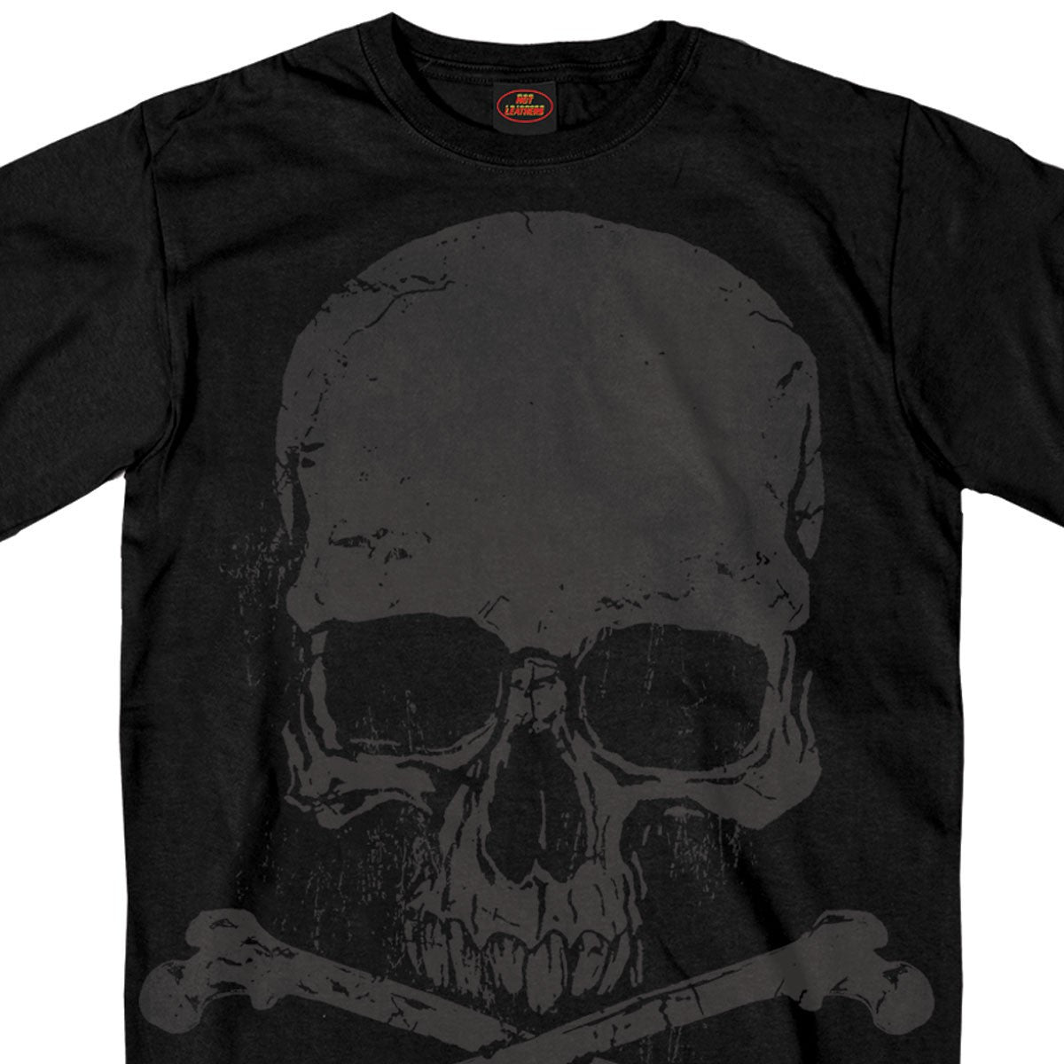 Hot Leathers Skull and Crossbones JUMBO Print T-Shirt Slash2Gash Mens Short Sleeve - Tophatter Daily Deals