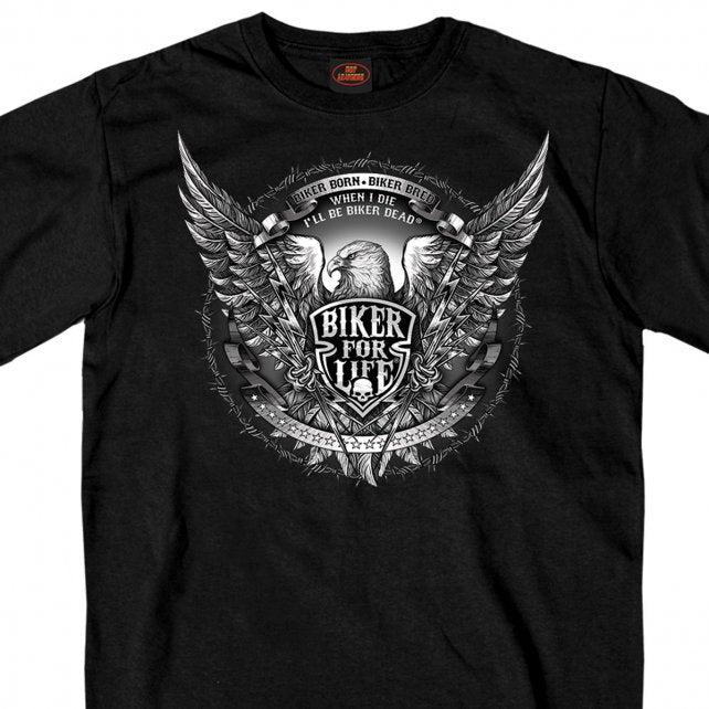 Hot Leathers Bold Eagle Biker For Life T-Shirt Custom Slash2Gash Mens Short Sleeve - Tophatter Daily Deals