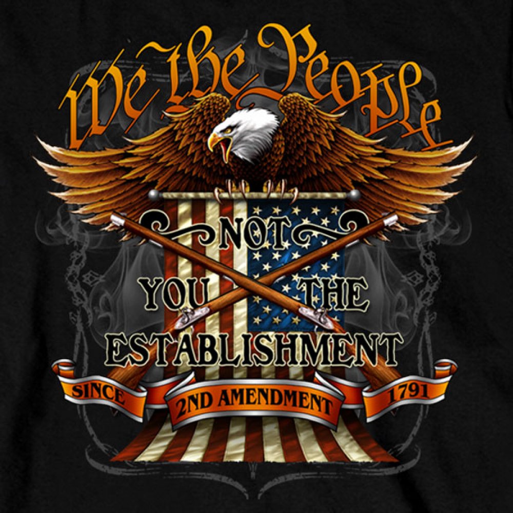 Hot Leathers We The People 2nd Amendment Eagle T-Shirt Slash2Gash Mens Short Sleeve - Tophatter Daily Deals