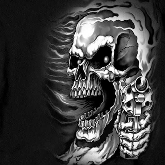 Hot Leathers Assassin Double Sided Long Sleeve TShirt Skull Custom S2G Mens Long Sleeve - Tophatter Daily Deals