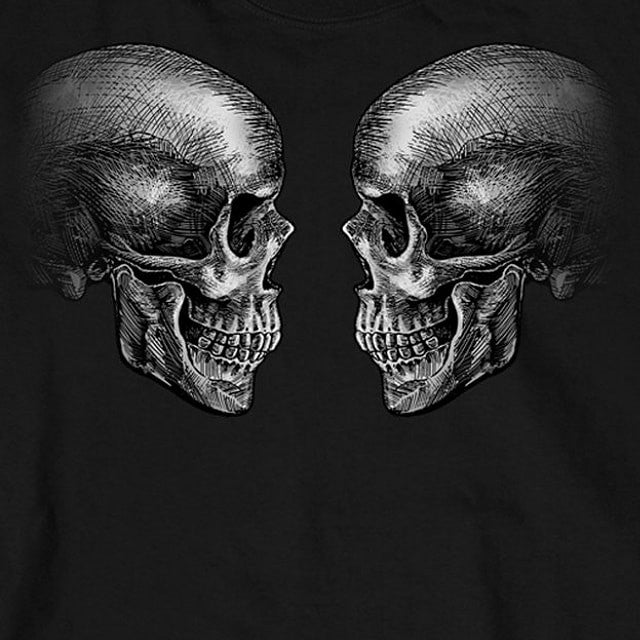Hot Leathers Jolly Roger Skull & Bones Long Sleeve Shirt Slash2Gash S2G Mens Long Sleeve - Tophatter Daily Deals