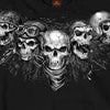 Hot Leathers Five Skulls Long Sleeve Men's Biker Shirt Slash2Gash S2G Mens Long Sleeve - Tophatter Daily Deals