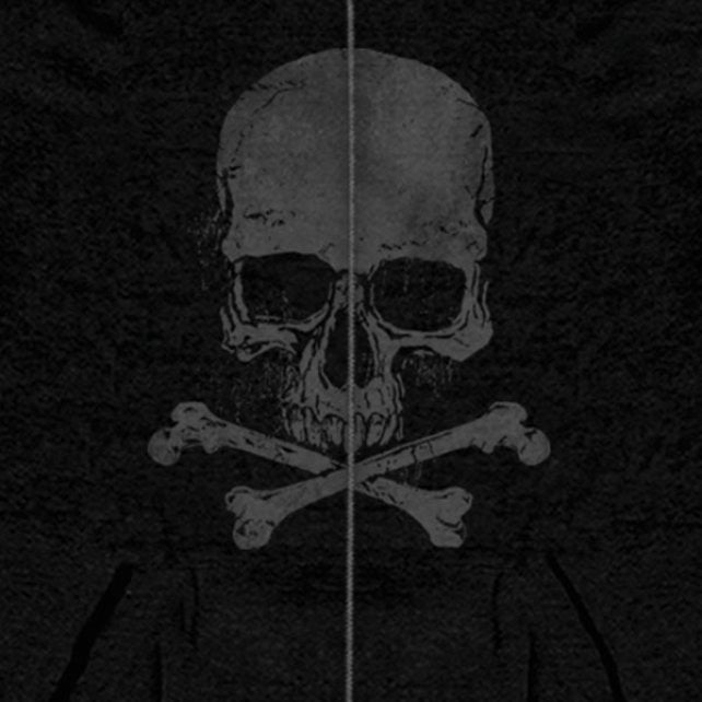 Hot Leathers Skull and Crossbones Zip-Up Hooded Sweat Shirt Hoodie Hoodies & Sweatshirts - Tophatter Daily Deals