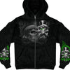 Hot Leathers Sweat Shirt Top Hat X Bones Zip Up Skull Crossbones Hoodie Hoodies & Sweatshirts - Tophatter Daily Deals