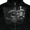 Hot Leathers Sweat Shirt Top Hat X Bones Zip Up Skull Crossbones Hoodie Hoodies & Sweatshirts - Tophatter Daily Deals