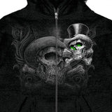 Hot Leathers Sweat Shirt Top Hat X Bones Zip Up Skull Crossbones Hoodie Hoodies & Sweatshirts - Tophatter Daily Deals
