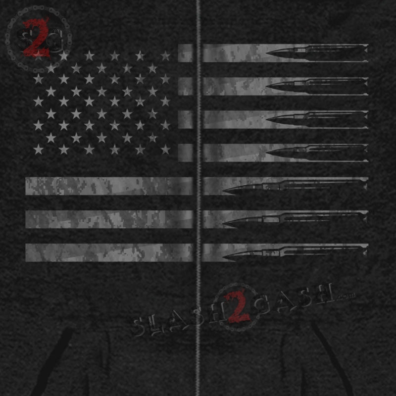 Hot Leathers American Flag Bullets Hooded Sweatshirt Hoodies & Sweatshirts - Tophatter Daily Deals