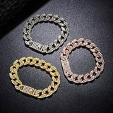Gold Filled High Polish Finish Men's Bracelet Hip Hop Miami Cuban Link Men's Jewelry - Tophatter Daily Deals
