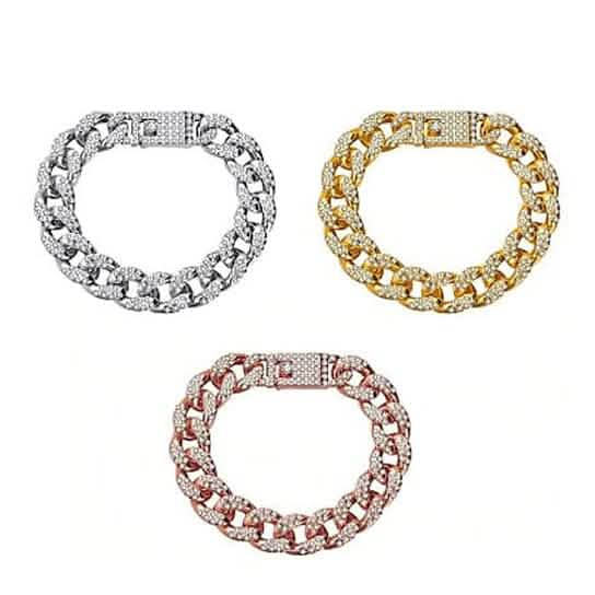 Gold Filled High Polish Finish Men's Bracelet Hip Hop Miami Cuban Link Men's Jewelry - Tophatter Daily Deals