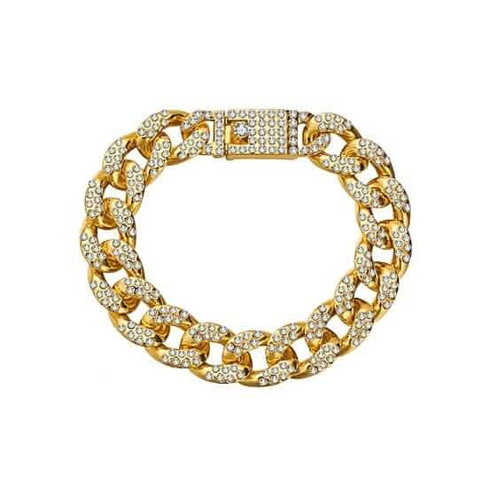 Gold Filled High Polish Finish Men's Bracelet Hip Hop Miami Cuban Link Gold Men's Jewelry - Tophatter Daily Deals