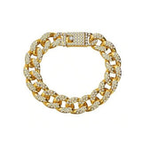 Gold Filled High Polish Finish Men's Bracelet Hip Hop Miami Cuban Link Gold Men's Jewelry - Tophatter Daily Deals