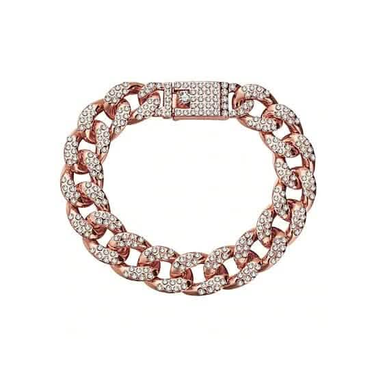 Gold Filled High Polish Finish Men's Bracelet Hip Hop Miami Cuban Link Rose Gold Men's Jewelry - Tophatter Daily Deals