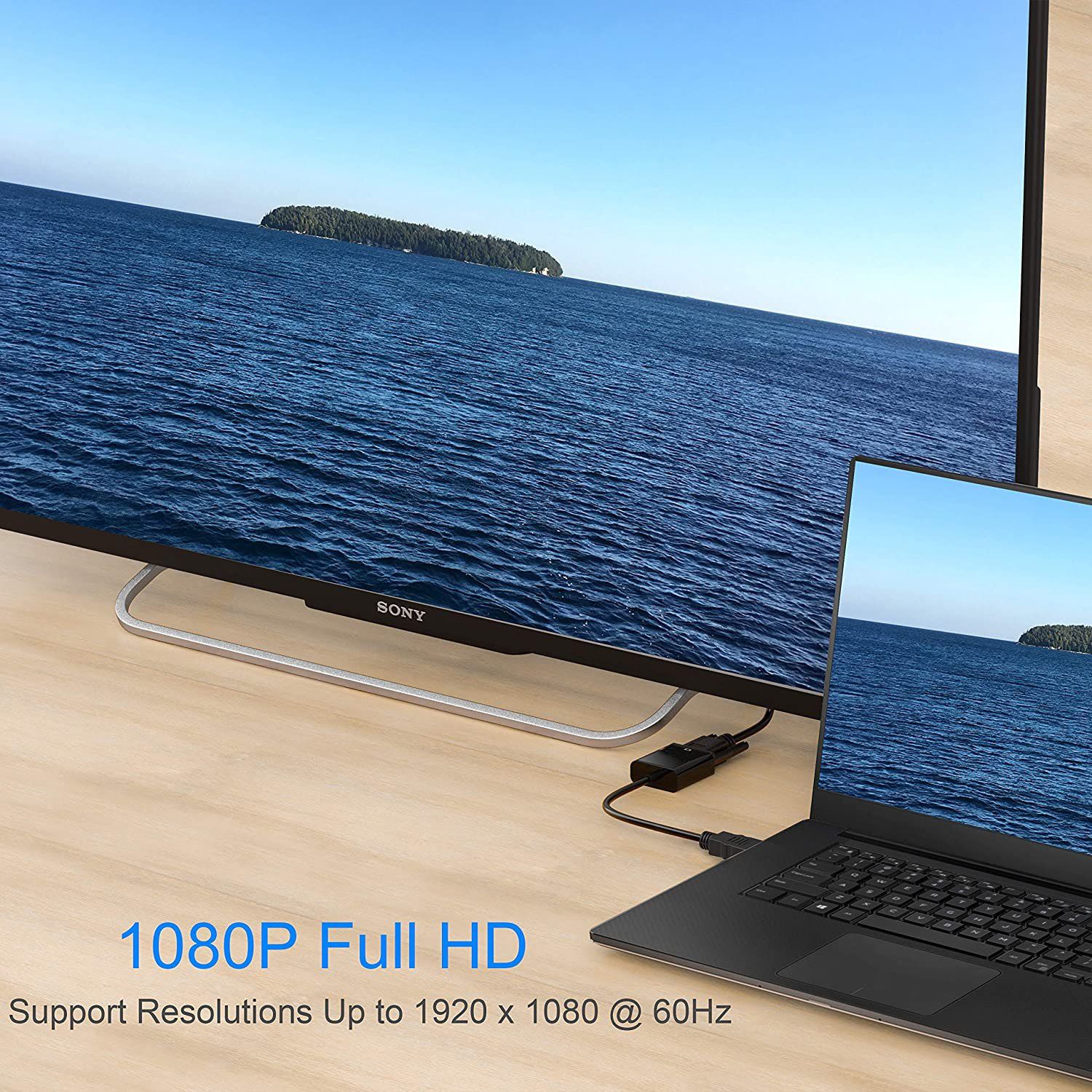 Gold Plated HDMI to VGA Adapter HDMI to VGA Adapter - Tophatter Daily Deals