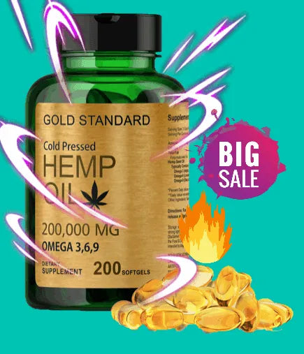 Organic Hemp Seed Oil Capsules 2000mg - Cold Pressed Omega 3-6-9 Supplement Vitamins & Supplements - Tophatter Daily Deals