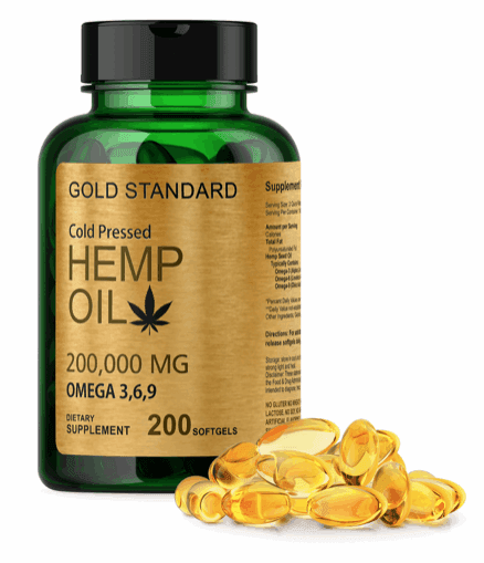 GOLD STANDARD COLD PRESSED HEMP SEED OIL CAPSULES 2000mg Vitamins & Supplements - Tophatter Daily Deals