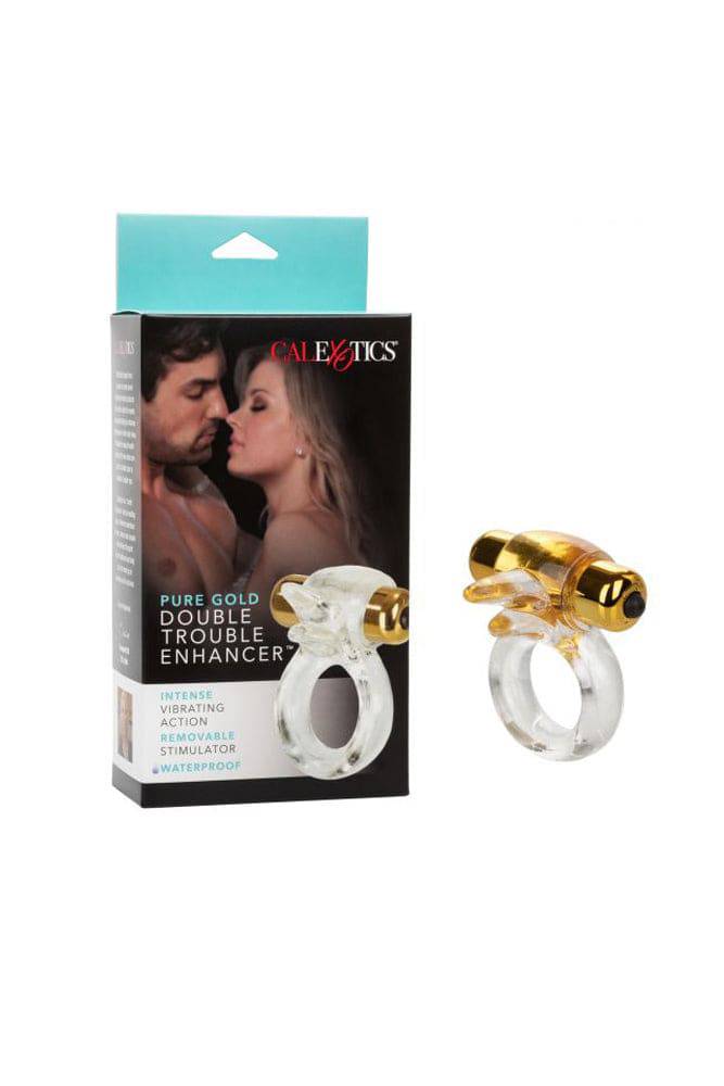 Cal Exotics - Couples Enhancer - Pure Gold Double Trouble Cock Ring Sex Toy - Tophatter Daily Deals