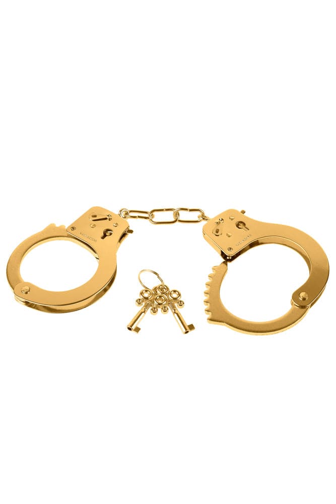 Pipedream - Fetish Fantasy Gold - Metal Handcuffs - Gold BDSM - Tophatter Daily Deals