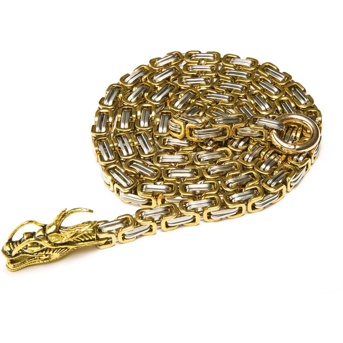 Golden Dragon Full Stainless Steel Self Defense Chain Self Defense Jewelry - Tophatter Daily Deals