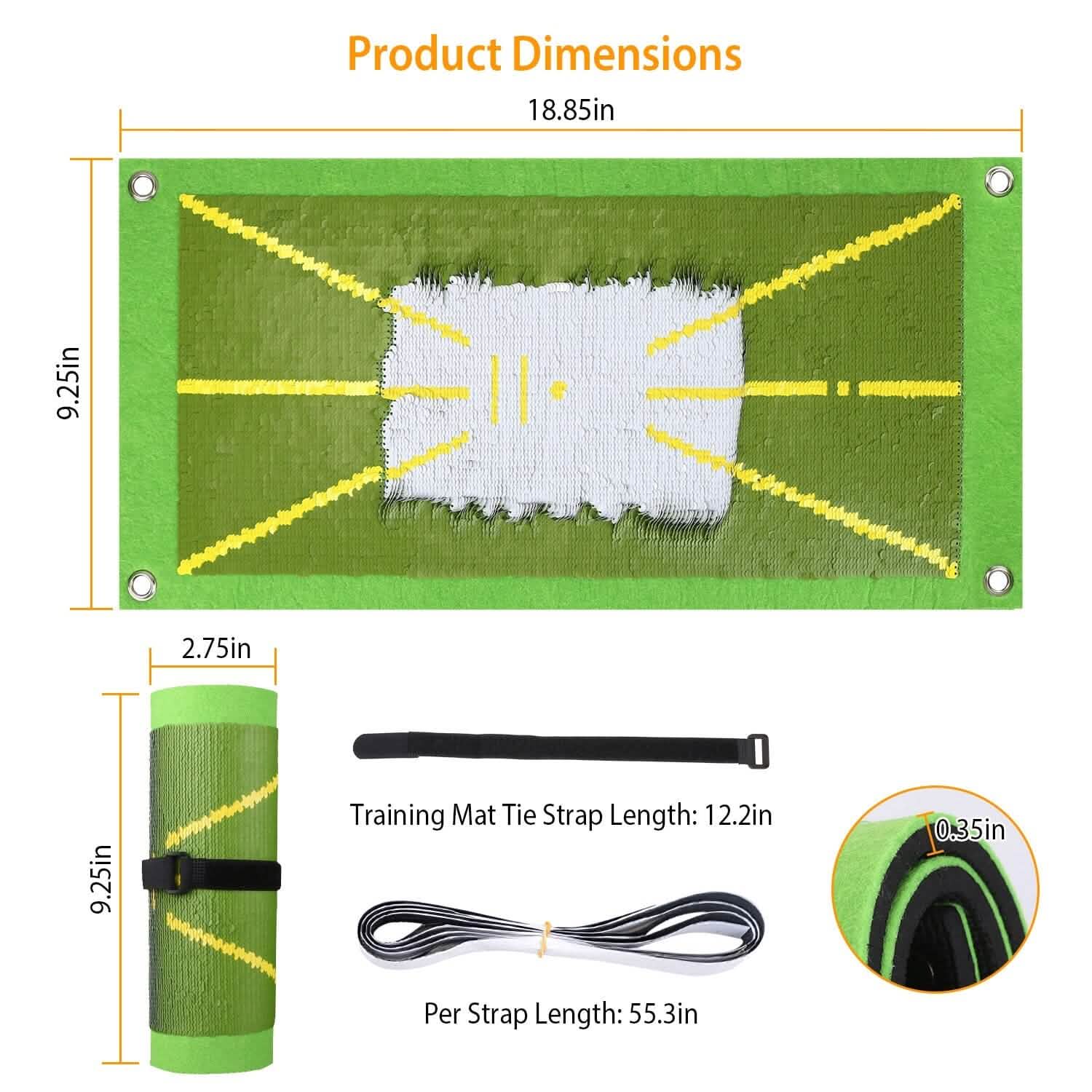 Golf Training Mat for Swing Detection Batting Path Feedback Outdoor Recreation - Tophatter Daily Deals