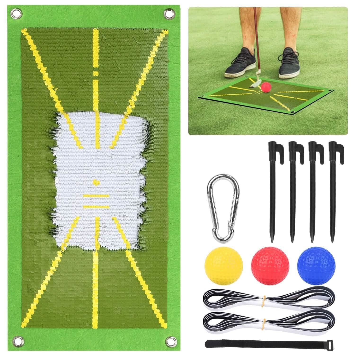 Golf Training Mat for Swing Detection Batting Path Feedback Outdoor Recreation - Tophatter Daily Deals