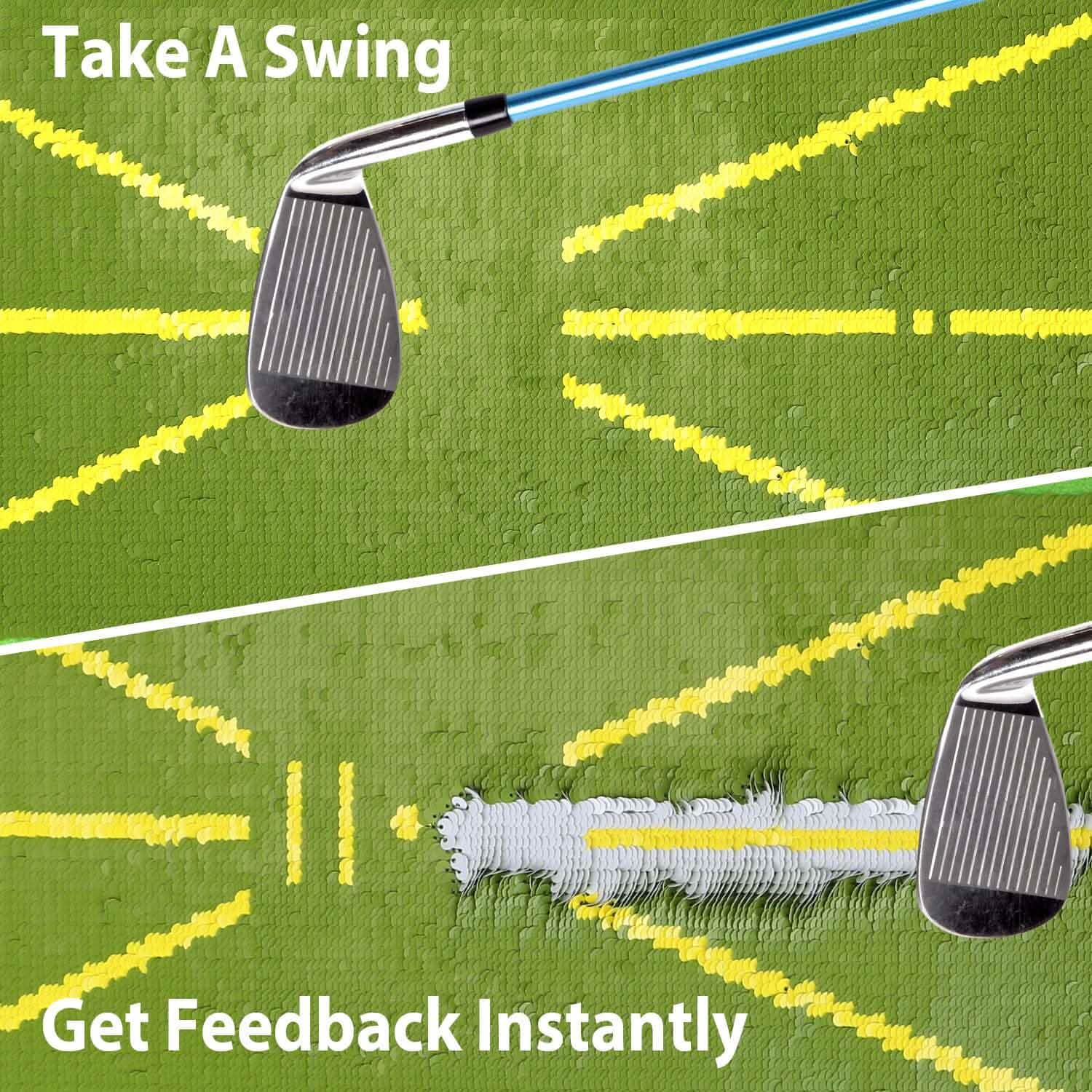 Golf Training Mat for Swing Detection Batting Path Feedback Outdoor Recreation - Tophatter Daily Deals