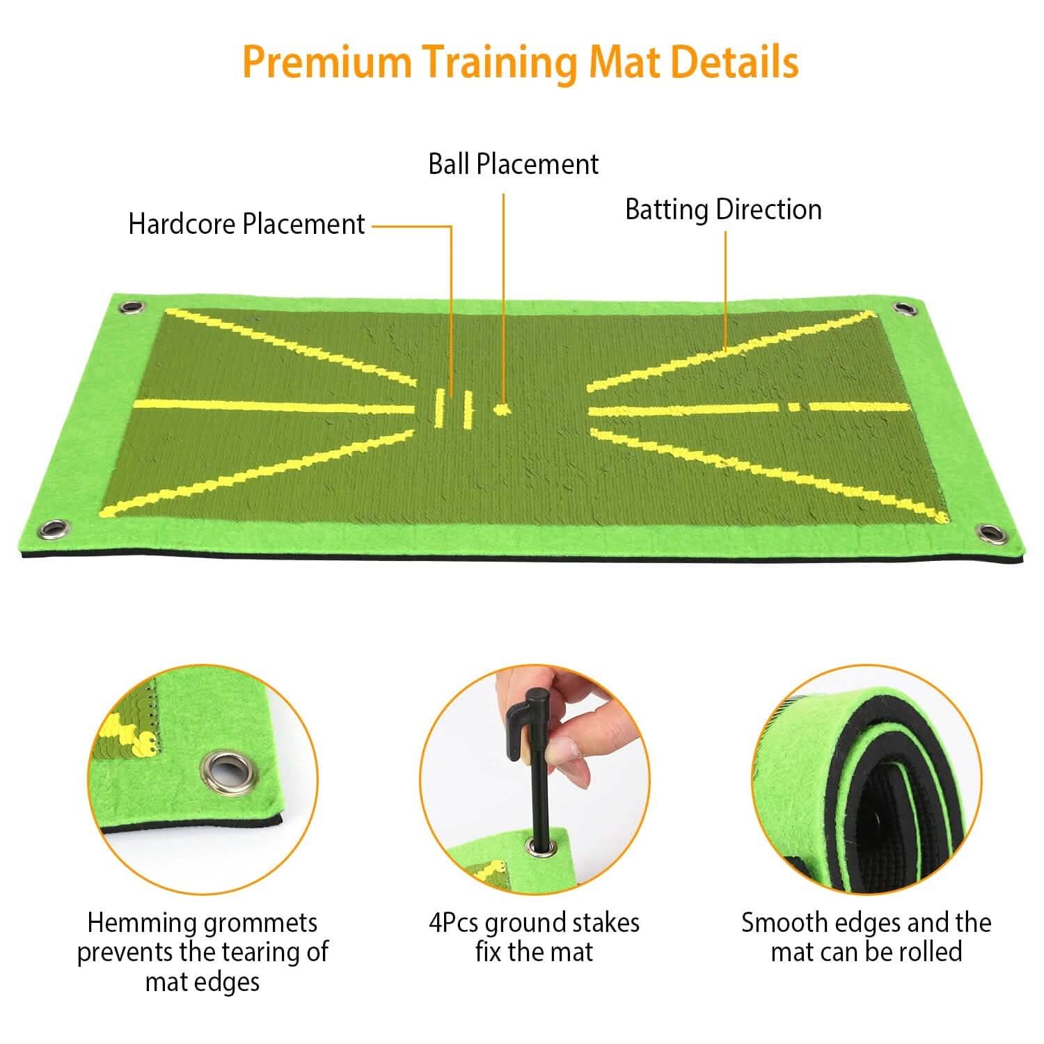 Golf Training Mat for Swing Detection Batting Path Feedback Outdoor Recreation - Tophatter Daily Deals