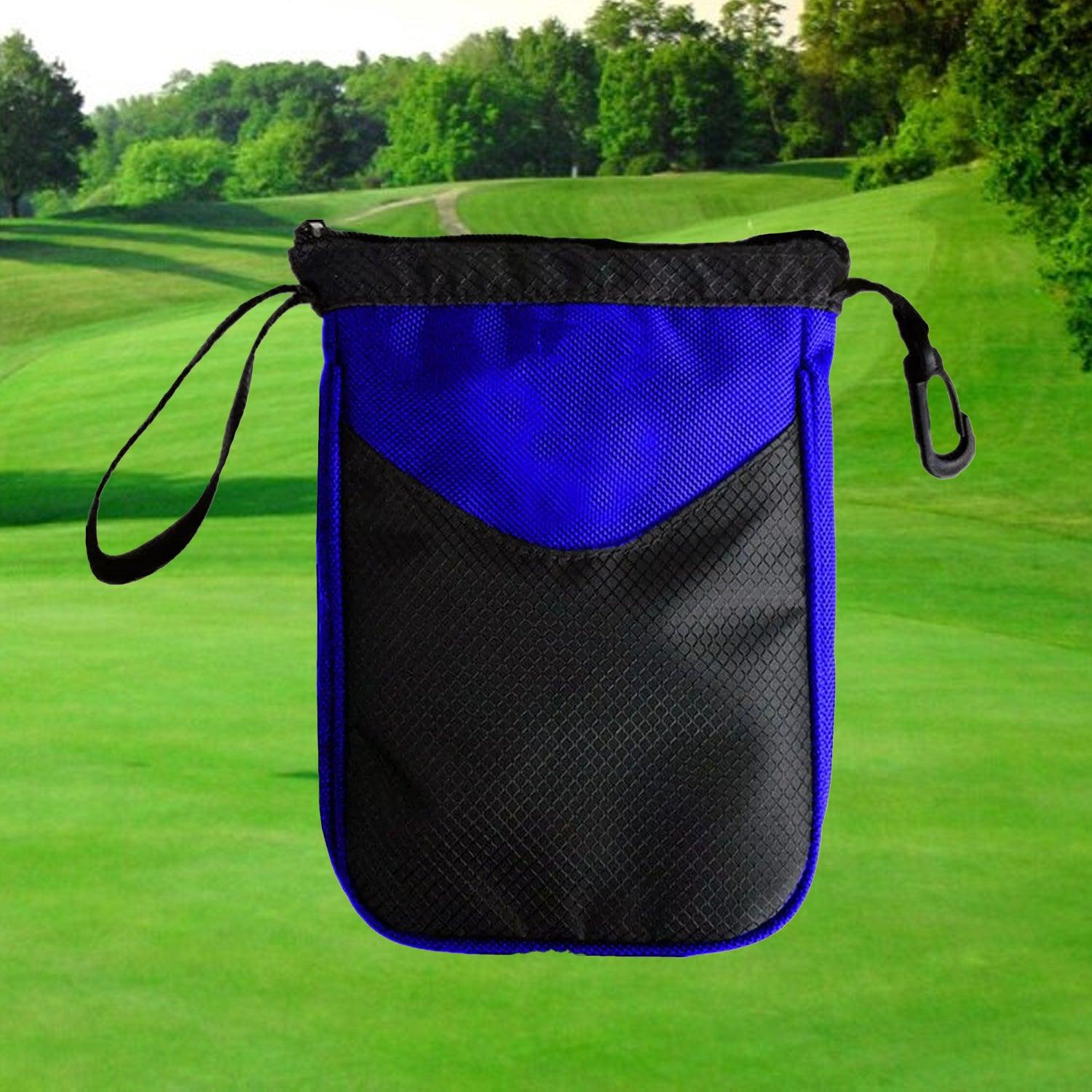 Golf Ball Bag - Multi-pocket Golf Ball Storage Pouch Bag Clip Valuable Golf Tee Pouch Bag Holder Blue Sports & Outdoor - Tophatter Daily Deals