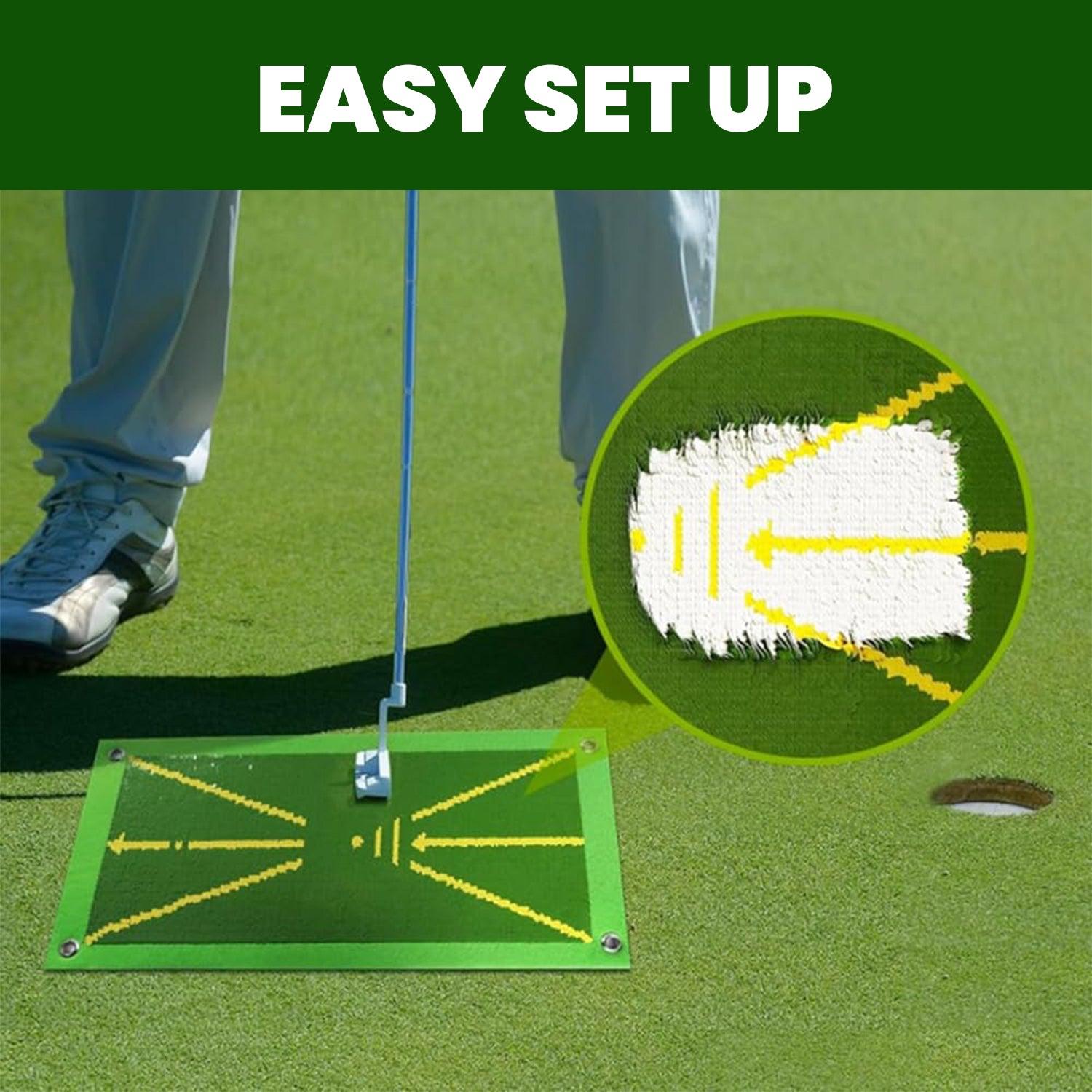 Golf Practise Mat - Golf Hitting Strike Mat Training Aid Impact Divot Board Swing Practice Golf - Tophatter Daily Deals