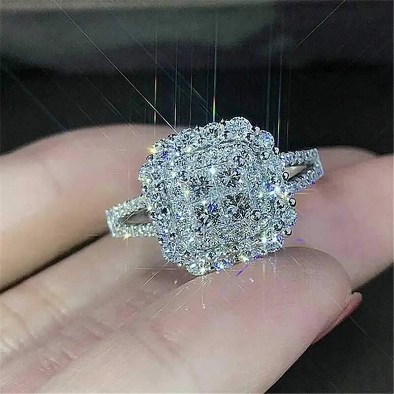 Gorgeous 925 Silver Plated Women's Ring Rings - Tophatter Daily Deals