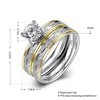 Rock n Rose™ (2pcs) Gold Plated Couple Rings Rings - Tophatter Daily Deals