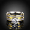 Rock n Rose™ (2pcs) Gold Plated Couple Rings Rings - Tophatter Daily Deals