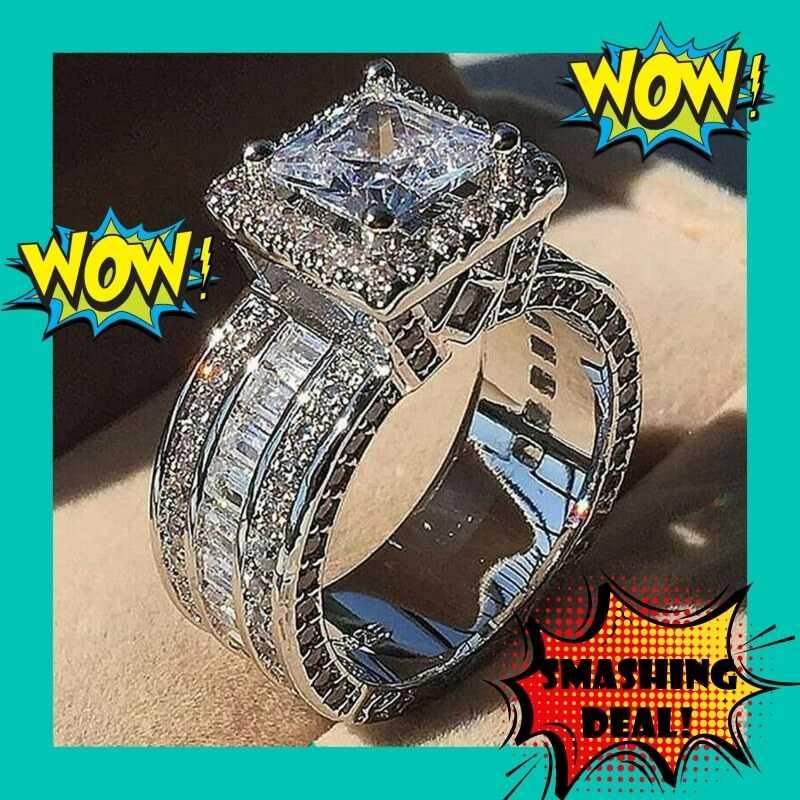 Gorgeous Women Silver Plated Wedding Ring - Tophatter's Smashing Daily Deals | Shop Like a Billionaire