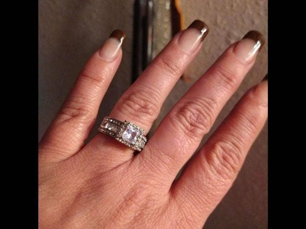 Gorgeous Women Silver Plated Wedding Ring Rings - Tophatter Daily Deals