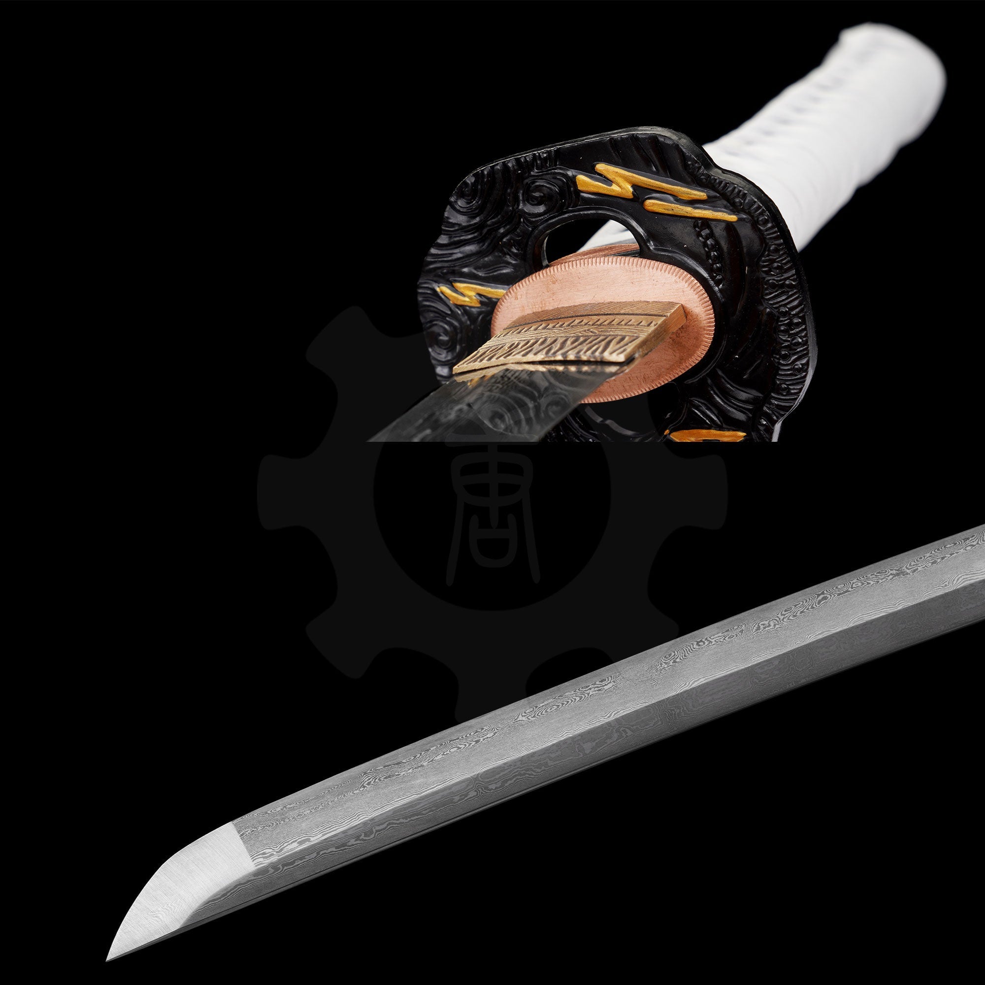 Damascus Steel Tsushima Ghost Lord Jin Sakai Katana Wakizashi 2 in 1 Pack - Tophatter Daily Deals