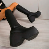 Gothic Style Sexy Walking Comfy Elegant Chunky Platform Boots - Tophatter Daily Deals