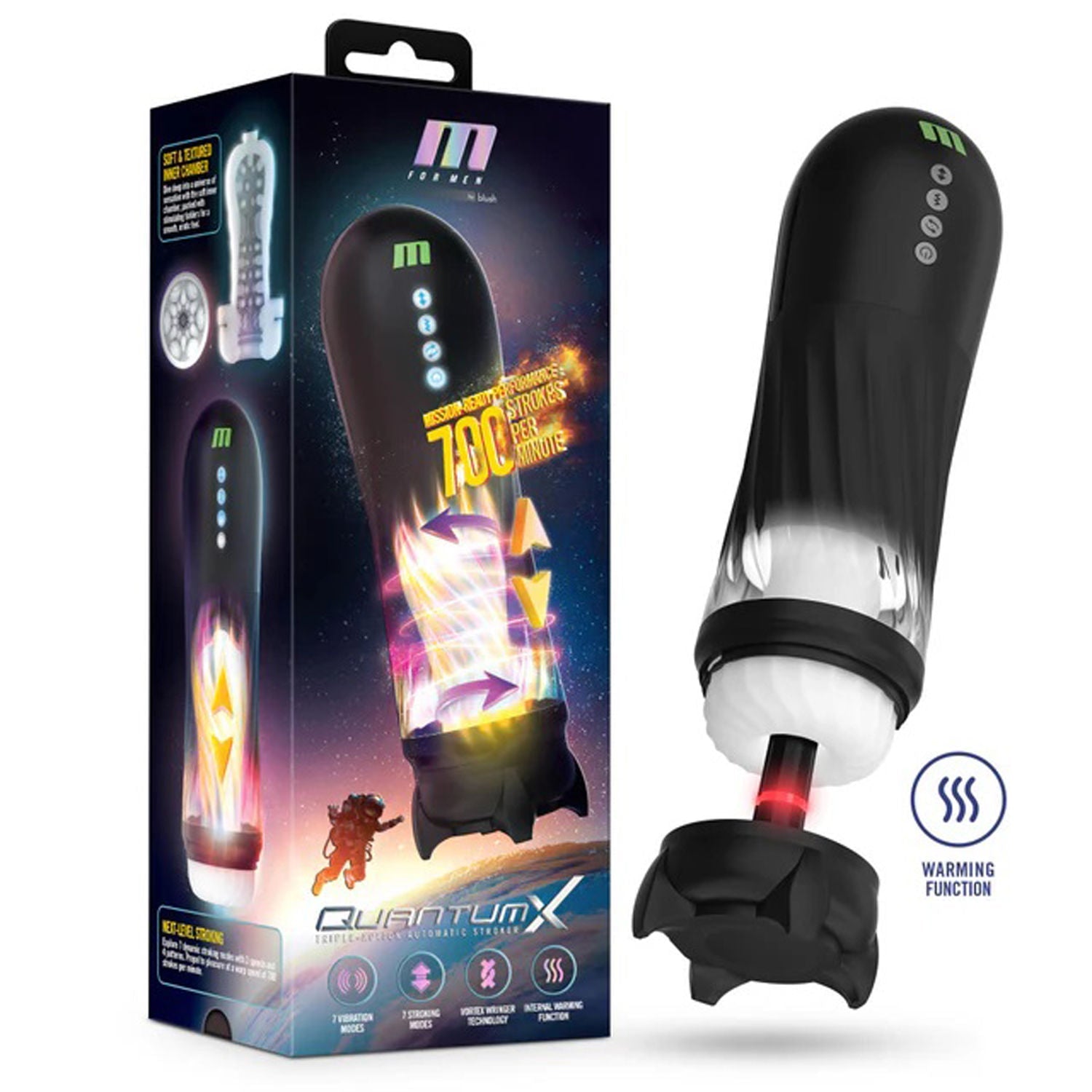 Quantumx Triple Action Automatic Stroker (Black) – Stroker > Sex Toys For Men > Masturbators Premium - Tophatter Daily Deals
