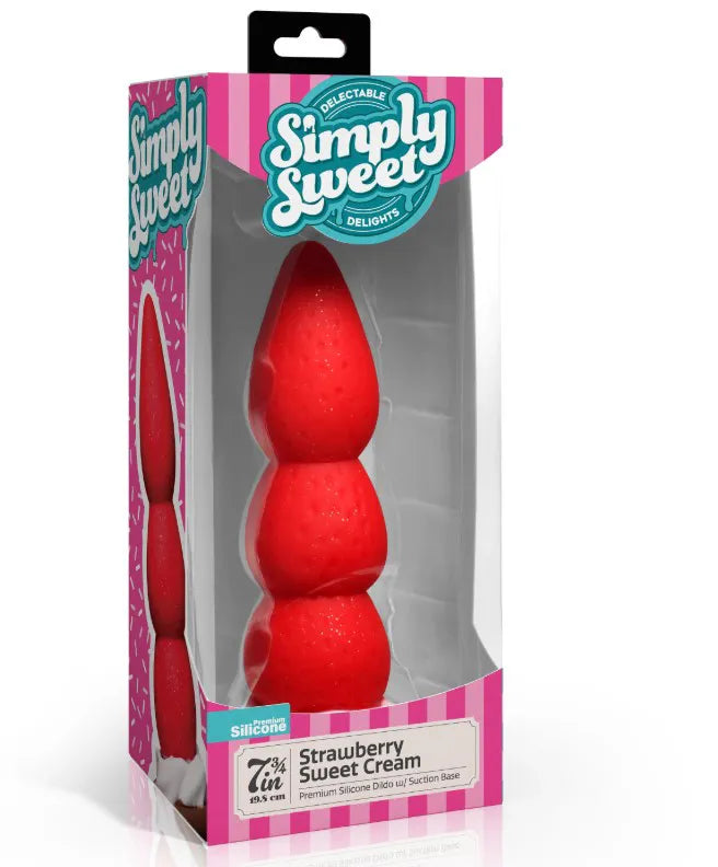 Strawberry Sweet Cream Premium Silicone 7.8" Dildo > Dildos > Other Dildos - Tophatter Daily Deals